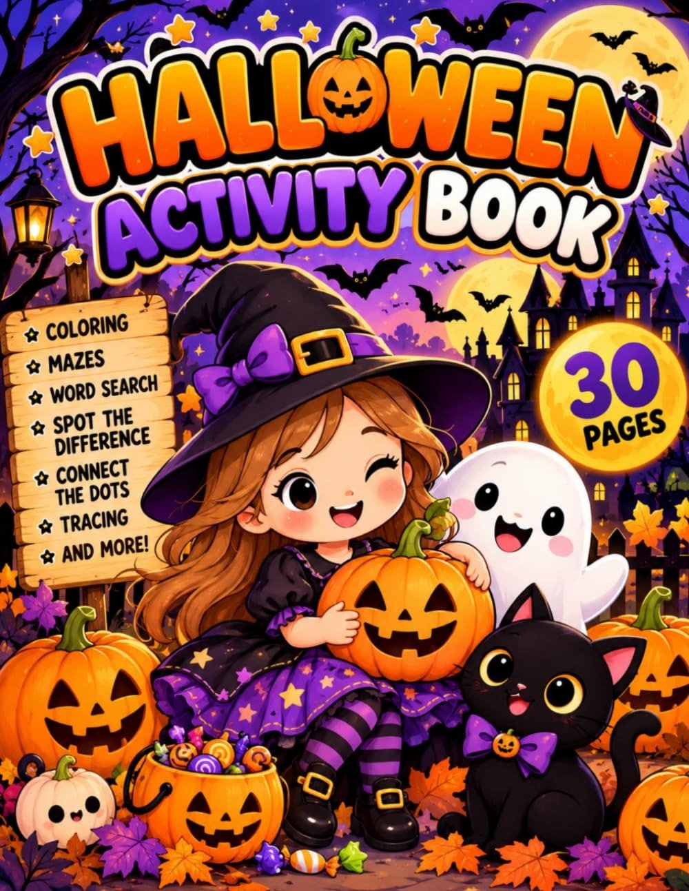 Halloween Activity Book for Kids